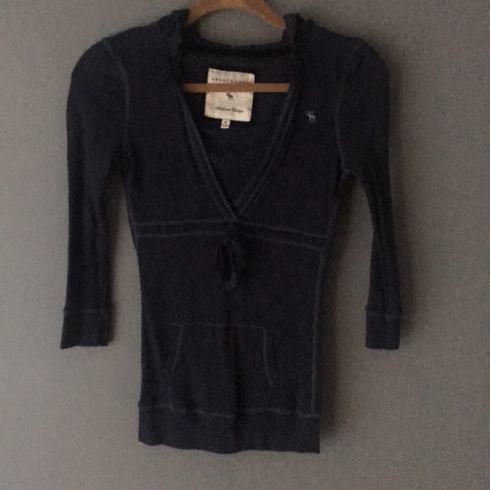 V neck hoodie